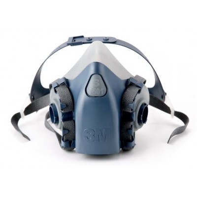 3M™ 7500 系列 - 半面式矽膠防護面罩 (藍灰色)     [ 7501 (S) ]